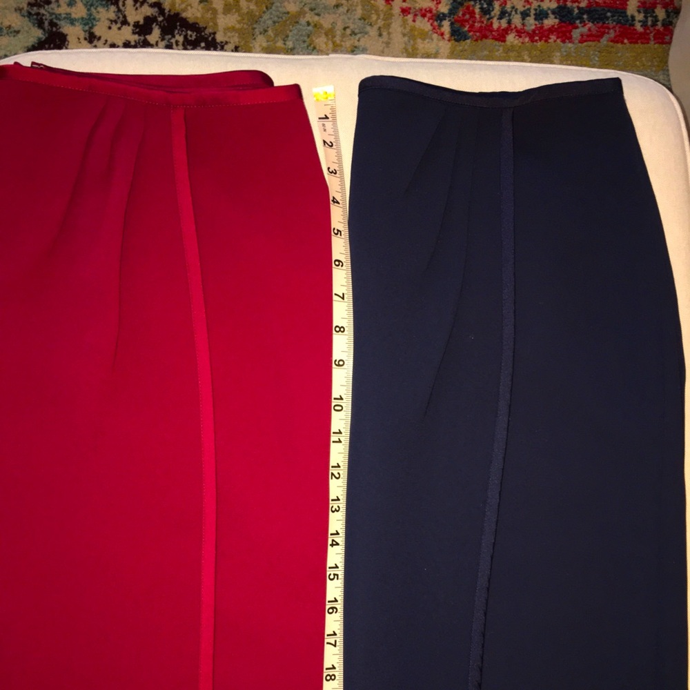 Two Ann Taylor faux wrap skirts Sz 12